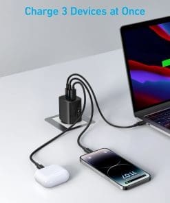 Anker 336 Charger (67W) Tragbarer Rechner, Handy, Laptop, Powerbank, Smartphone, Smartwatch, Tablets, Uhr, Wearables Schwarz USB Schnellladung Drinnen – Bild 3