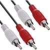 InLine® Cinch/Klinke Kabel, 2x Cinch Stecker an 3,5mm Klinke Stecker, 5m