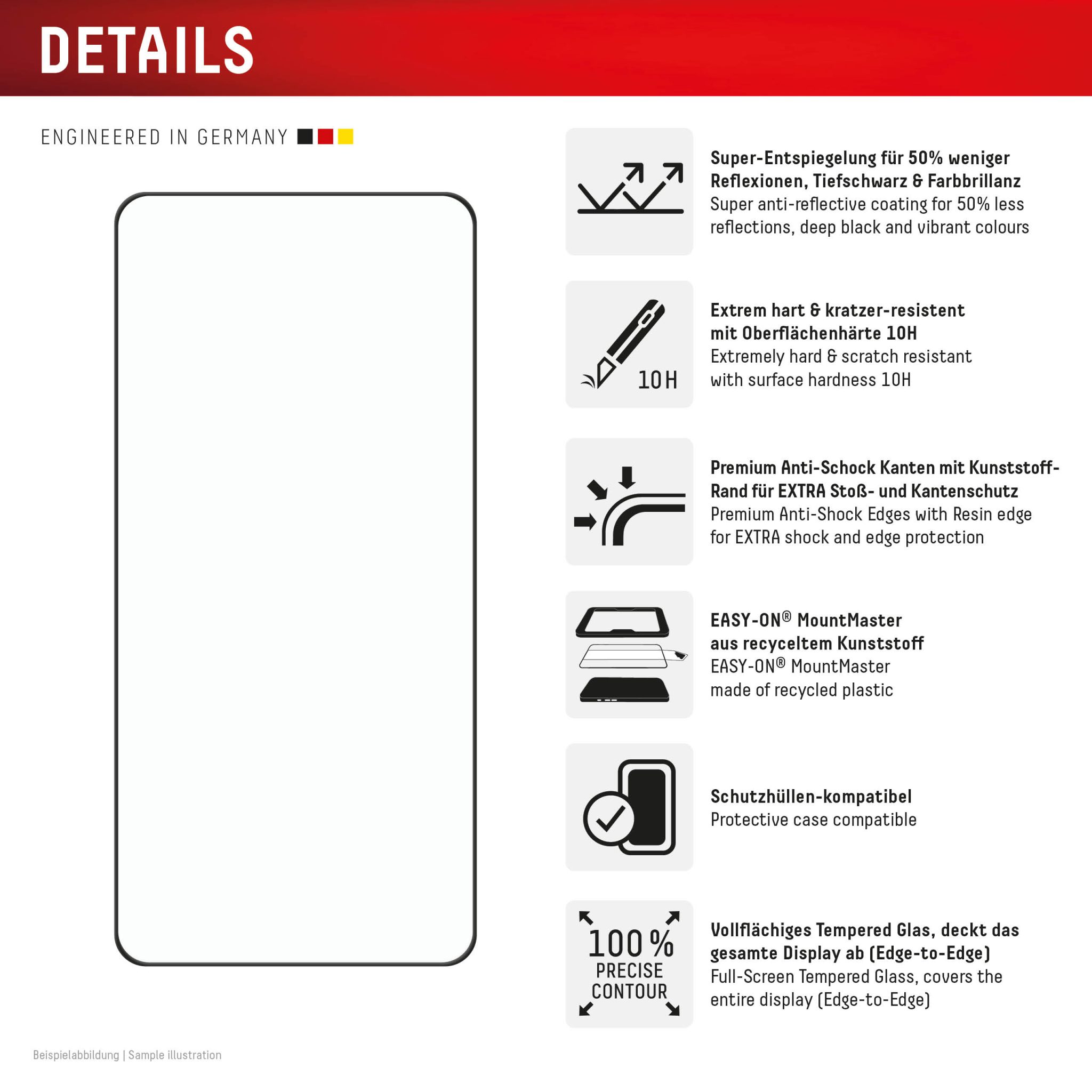 DISPLEX Premium Panzerglas vollflächig Antireflex für Samsung Gal. S26 Ultra DISPLEX Premium Panzerglas vollflächig Antireflex für Samsung Gal. S26 Ultra – Bild 2