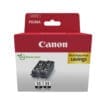 Canon Tintenpatronen Doppelpack PGI-35 BK Schwarz (9,3ml) Diese schwarze Pigmenttinte wird zum Druck von Dokumenten auf Normalpapier verwendet und sorgt für ein gestochen scharfes Schriftbild mit hoher Farbstabilität. Das Doppelpack enthält zwei 19 ml fassende Tintentanks, mit denen jeweils bis zu 341 A4-Dokumente gedruckt werden können (gemäß ISO/IEC 24711¹ Standard).<br><br>- Jede zurück gegebene Toner-Cartridge und jede Tintenpatrone wird wiederverwendet oder recycelt. Das ist kostenlos, einfach und umweltfreundlich.<br><br>Original Verbrauchsmaterialien<br>Original Canon Verbrauchsmaterialien sind einfach besser – sie sorgen dafür, dass dein Canon Drucker immer beste Ergebnisse liefert und bieten dabei ein gutes Preis-Leistungsverhältnis. <br><br>Erlebe eindrucksvolle und langlebige Drucke mit original Canon Tinten – Tinten, denen du vertrauen kannst, dass sie in perfekter Harmonie mit deinem Drucker arbeiten.