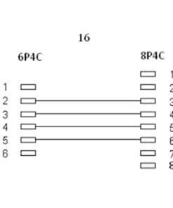 Alternative view of InLine® Modularkabel, RJ45 zu RJ11 Stecker / Stecker, 4adrig, 6m, schwarz