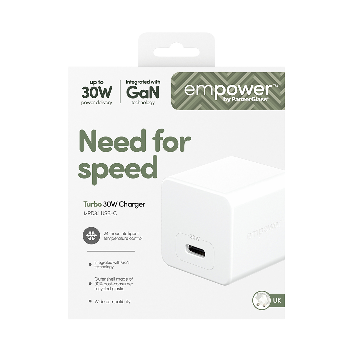 empower Turbo 30W Charger Single USB-C/UK Plug/white empower Turbo 30W Charger Single USB-C/UK Plug/white – Bild 3