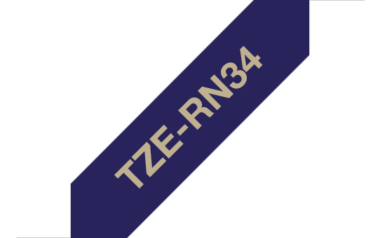 Brother Textilband TZe-RN34 marineblau / gold 12mm x 4m Brother Textilband TZe-RN34 marineblau / gold 12mm x 4m