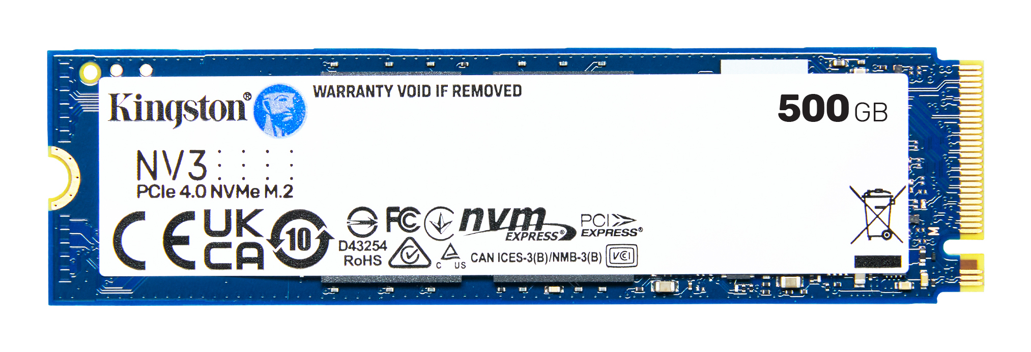 Kingston 500GB M.2 2280 NVMe SSD SNV3S/500G Kingston 500GB M.2 2280 NVMe SSD SNV3S/500G – Bild 3
