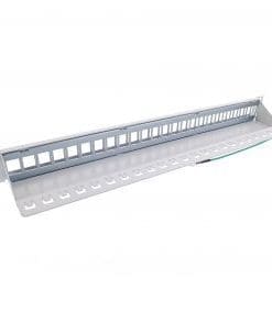 Alternative view of InLine® Patchfeld 24-fach, Keystone Snap-In Leerblech Patchpanel, 48,26cm (19"), 1HE, lichtgrau RAL7035