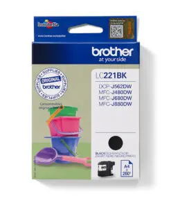 Brother Tintenpatrone LC-221BK Schwarz (ca. 260 Seiten)