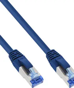 Patchkabel, S/FTP (PiMf), Cat.6A, 500MHz, halogenfrei, Kupfer, blau, 20m, blau