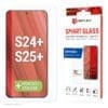 DISPLEX Panzerfolie 9H für Samsung Galaxy S24+, Galaxy S25+ Das <strong>DISPLEX Tablet Glass</strong> kombiniert konventionelles Panzerglas mit innovativer, unzerbrechlicher Premium-PET-Schutzfolie. Mit einer Härte von 9H schützt es zuverlässig vor Kratzern und Schäden, ist ultra-dünn (0,3mm), flexibel und unzerbrechlich. Made in Germany, bietet es uneingeschränkte Funktionalität, Farbbrillanz und Hüllenkompatibilität. Dank EASY-ON® Eco-Montagerahmen ist die Montage blasenfrei und umweltfreundlich.