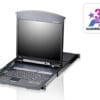 ATEN KL1516AN KVM-Switch 16-fach mit 19"-Display, 19-Zoll-Rackmontage, DE-Layout ATEN CE775 Konsolen-Extender, Dual View, USB, RS232, mit Audio, bis 300m