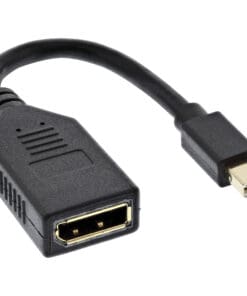 InLine® Kabel Mini DisplayPort Stecker zu DisplayPort Buchse, 4K2K, schwarz, 0,15m, schwarz