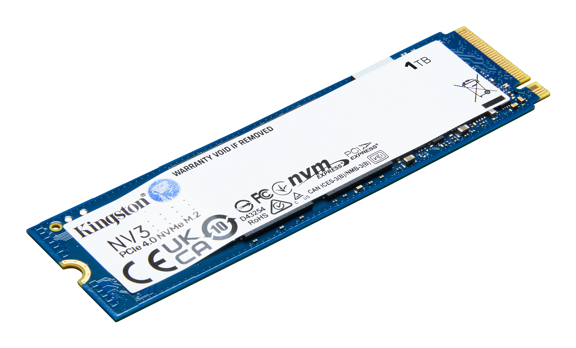 Kingston NV3 - SSD - 1 TB - intern - M.2 2280 - PCIe 4.0 x4 (NVMe) Kingston NV3 - SSD - 1 TB - intern - M.2 2280 - PCIe 4.0 x4 (NVMe)