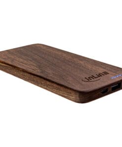 woodplateUSB Powerbank 5.000mAhmit LED Status AnzeigeEchtholzWalnuss2.1A Ausgabewalnuss
