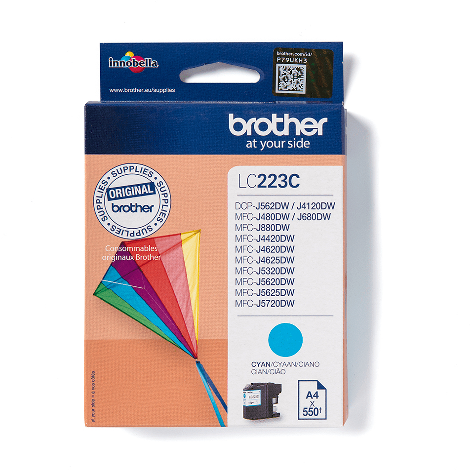 Brother Tintenpatrone LC-223C Cyan (ca. 550 Seiten) Brother Tintenpatrone LC-223C Cyan (ca. 550 Seiten)