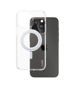 CARE Case Silver Kickstand MagSafe iPhone 15 Pro Max