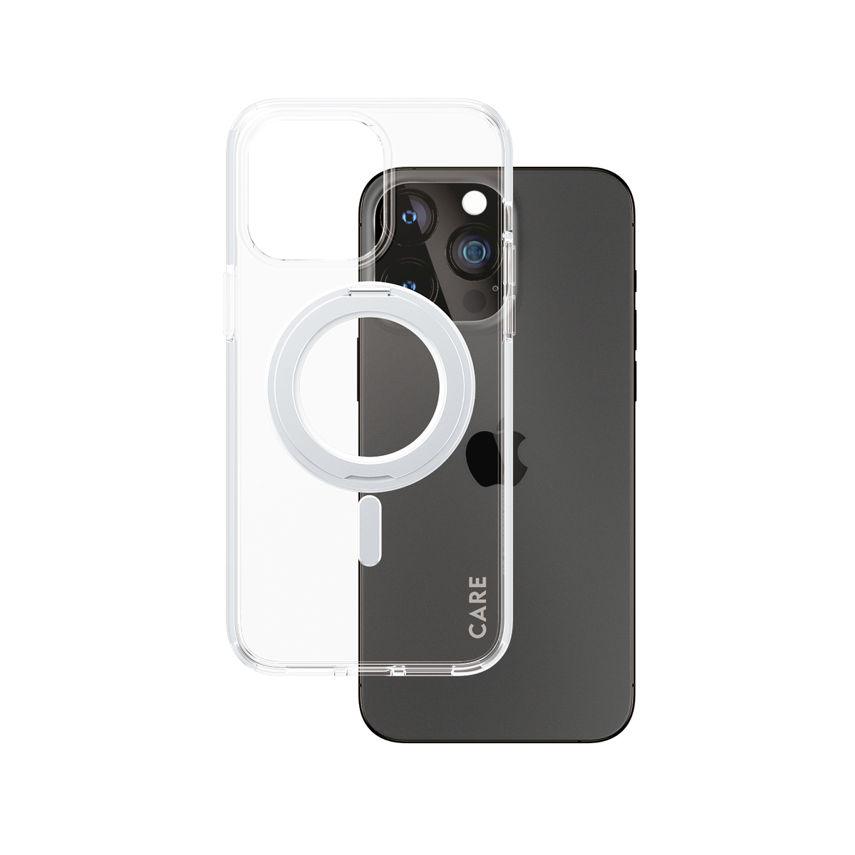 CARE Case Silver Kickstand MagSafe iPhone 15 Pro Max CARE Case Silver Kickstand MagSafe iPhone 15 Pro Max