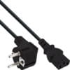 InLine® Netzkabel, Schutzkontakt gewinkelt auf Kaltgerätestecker C13, 3m, schwarz InLine® Cinch/Klinke Kabel, PREMIUM, 2x Cinch Stecker an 3,5mm Klinke Stecker, 10m