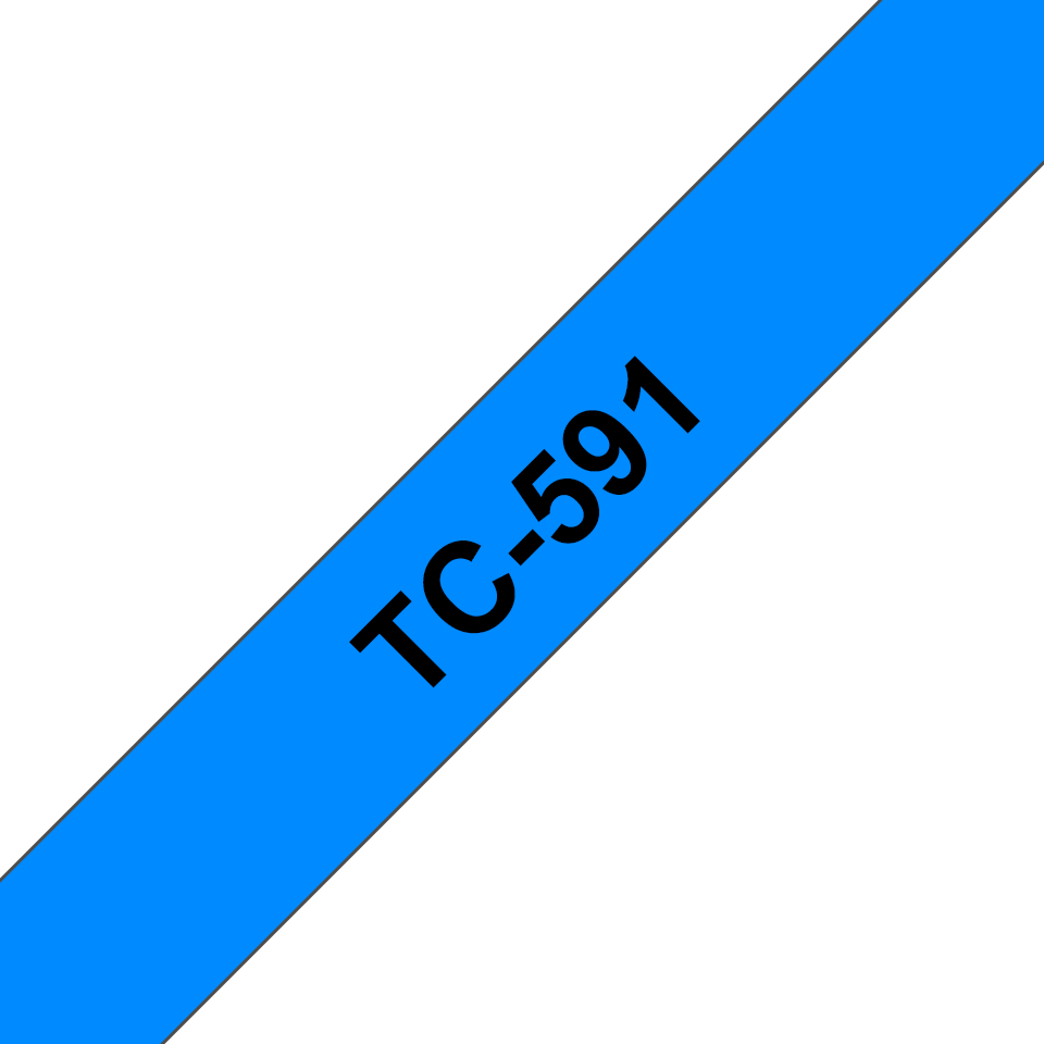 Schriftband TC-591 (lam.) Schwarz auf Blau 9mm x 7,7m Schriftband TC-591 (lam.) Schwarz auf Blau 9mm x 7,7m