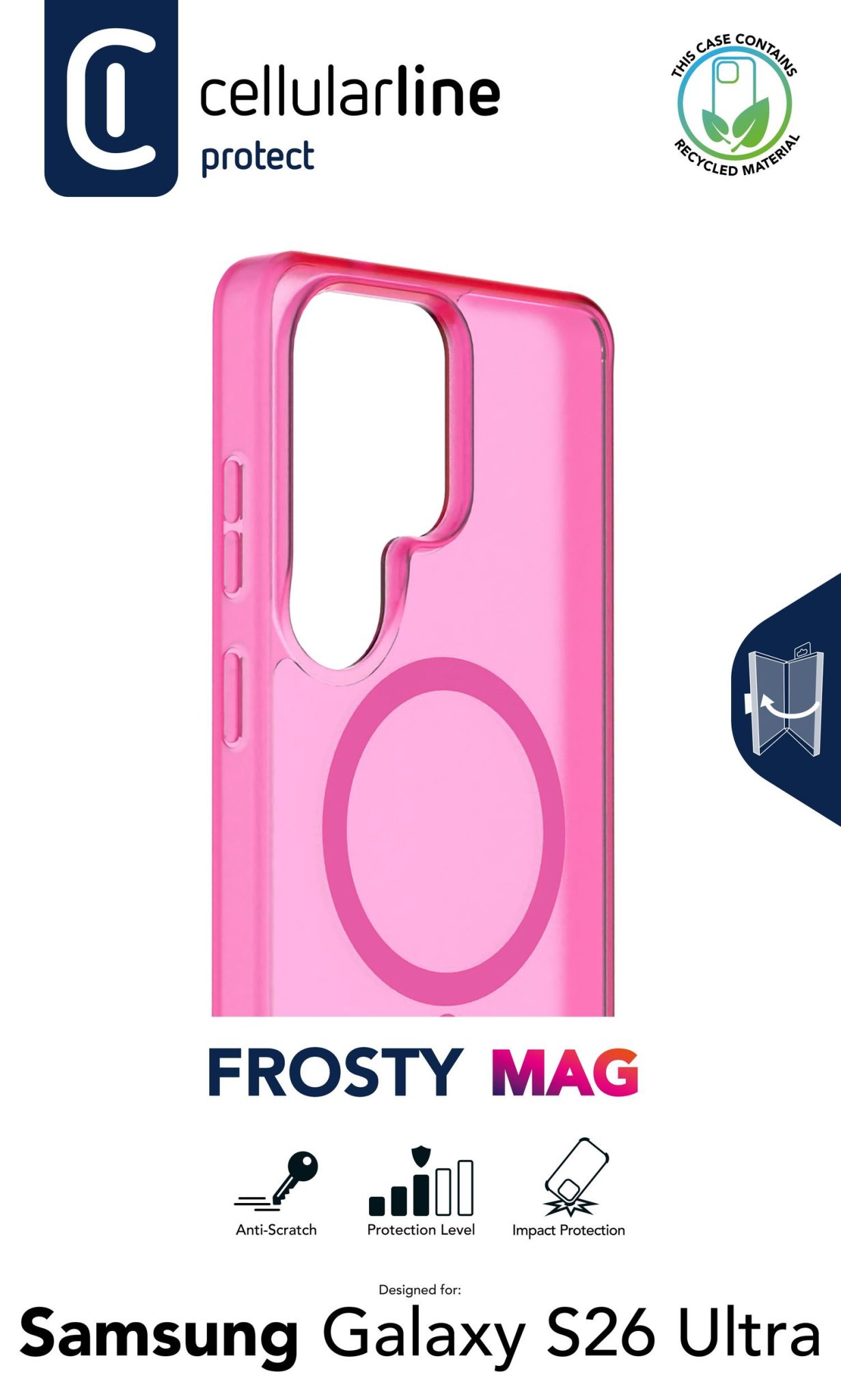 Cellularline FROSTY MAG MagSafe Case Samsung S26 Ultra Pink Cellularline FROSTY MAG MagSafe Case Samsung S26 Ultra Pink – Bild 2