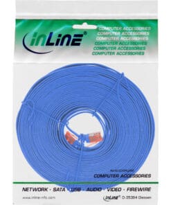 InLine® Patchkabel flach, U/UTP, Cat.6, blau, 15m, blau InLine® Patchkabel flach, U/UTP, Cat.6, blau, 15m, blau – Bild 4