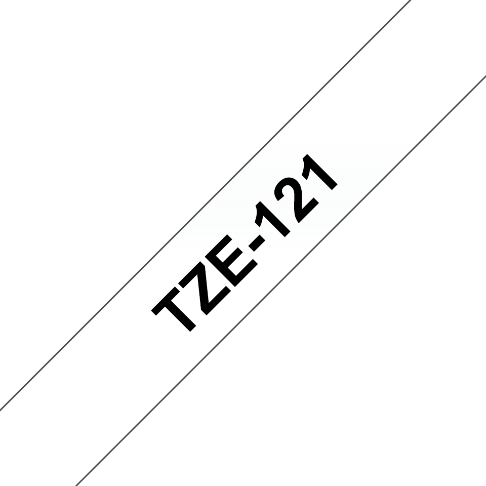 Schriftband TZe-121 (lam.) Schwarz auf Farblos BxL 9mm x 8m Schriftband TZe-121 (lam.) Schwarz auf Farblos BxL 9mm x 8m