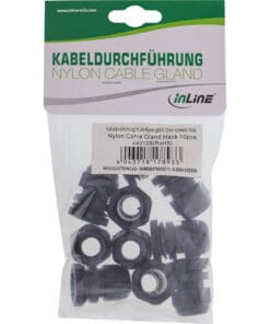 InLine® Kabeldurchführung PG 13.5 Nylon IP68 6-12mm, schwarz, 10 Stück, schwarz – Bild 8