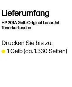 HP Toner 201A Gelb (ca. 1.400 Seiten) – Bild 3