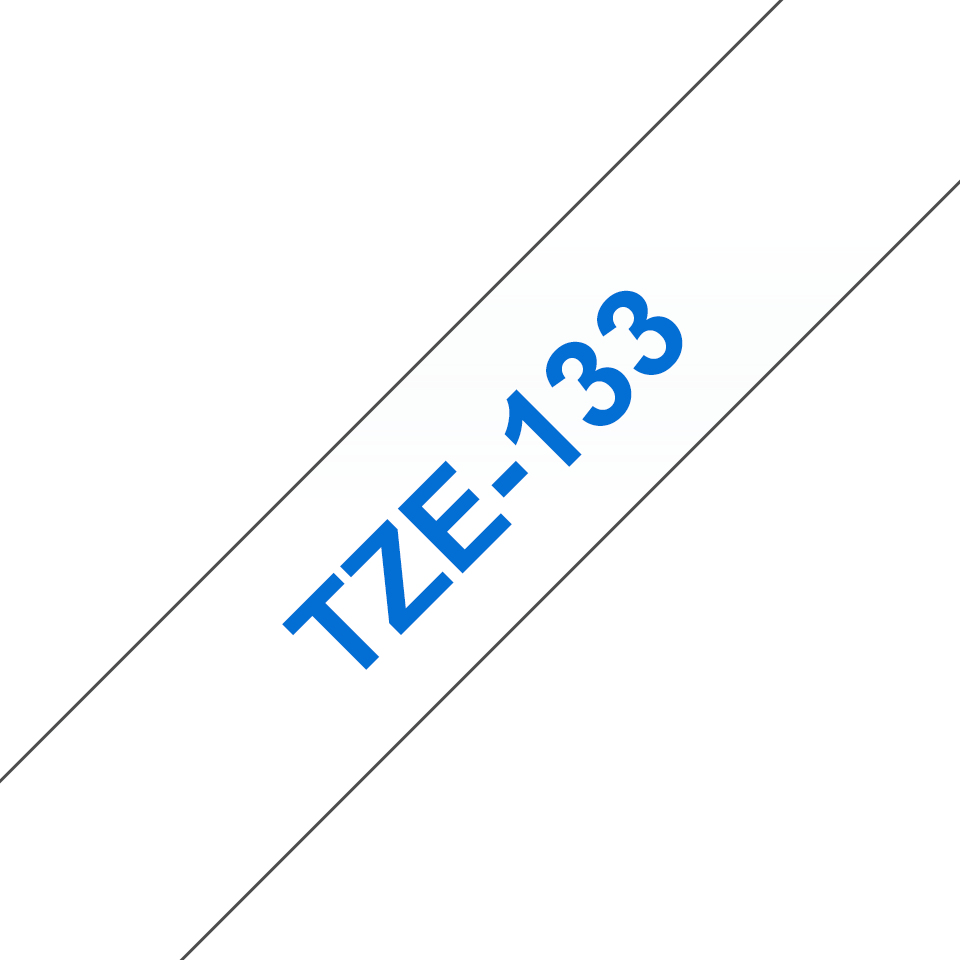 Schriftband TZe-133 (lam.) Blau auf Transparent 12mm x 8m Schriftband TZe-133 (lam.) Blau auf Transparent 12mm x 8m