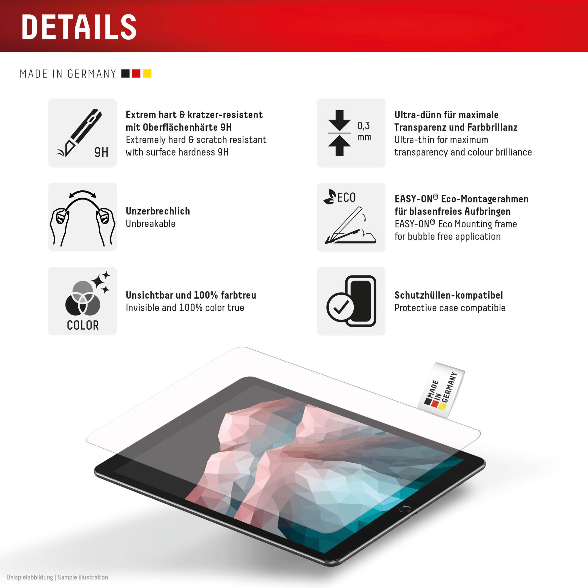 DISPLEX Panzerglas Samsung Galaxy Tab S11 DISPLEX Panzerglas Samsung Galaxy Tab S11 – Bild 2
