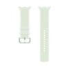 Samsung Misty Band (M/L), Green (für Watch 8 und 9) Zweifarbiges Design, angenehmer Tragekomfort Das Misty Band aus softem, flexiblem Silikon sorgt den ganzen Tag über für einen angenehmen Tragekomfort und das sanfte, zweifarbige Pastell-Design lässt dich stets stilvoll erscheinen. Das Misty Band liegt eng und dennoch sanft am Handgelenk an, wodurch Fitnessdaten genau erfasst werden können - unabhängig, ob beim leichten Training oder beim Power-Workout. Durch das Schnellwechselsystem, kannst du innerhalb von Sekunden das Band ohne weitere Hilfsmittel und mit einem Knopfdruck wechseln. Wähle ein Armband das zu deinem Stil passt und verleihe deiner Galaxy einen persönlichen Touch.