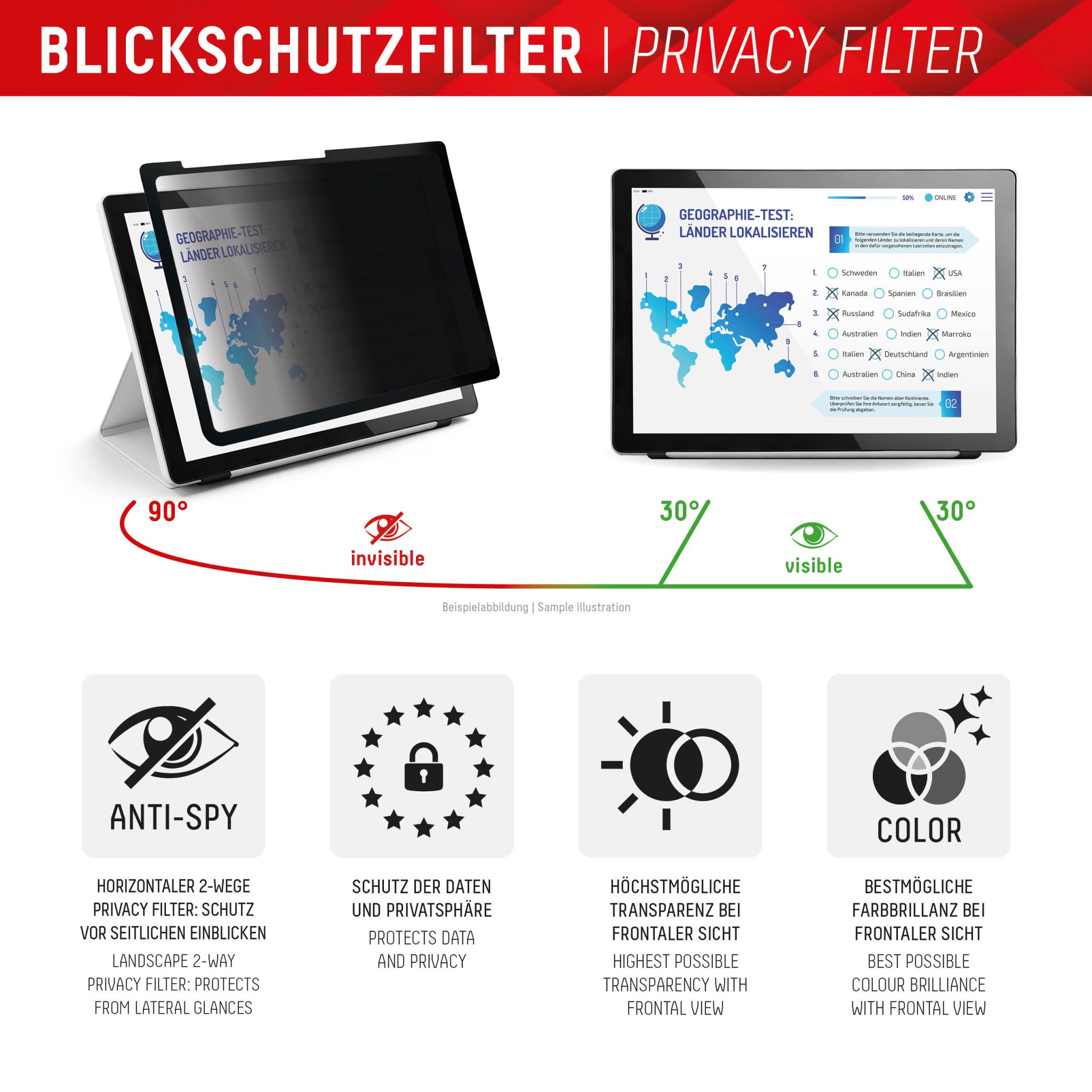 DISPLEX Sichtschutz / Privacy für iPad Pro 11" (2024/2025) DISPLEX Sichtschutz / Privacy für iPad Pro 11" (2024/2025) – Bild 3