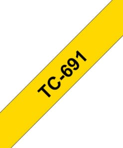 Schriftband TC-691 (lam.) Schwarz auf Gelb BxL 9mm x 7,7m