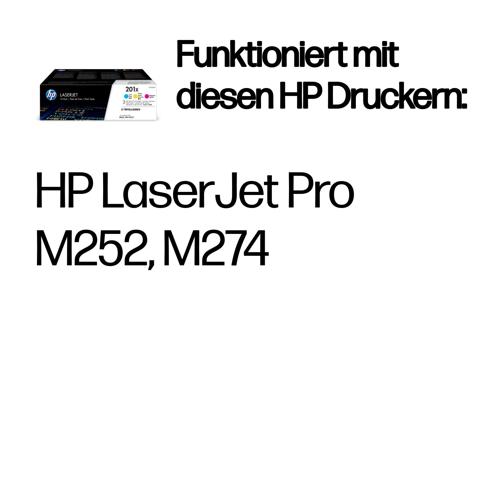 HP 201X 3er-Pack Cyan/Magenta/Gelb Orig. LaserJet Tonerkar. HP 201X 3er-Pack Cyan/Magenta/Gelb Orig. LaserJet Tonerkar. – Bild 2